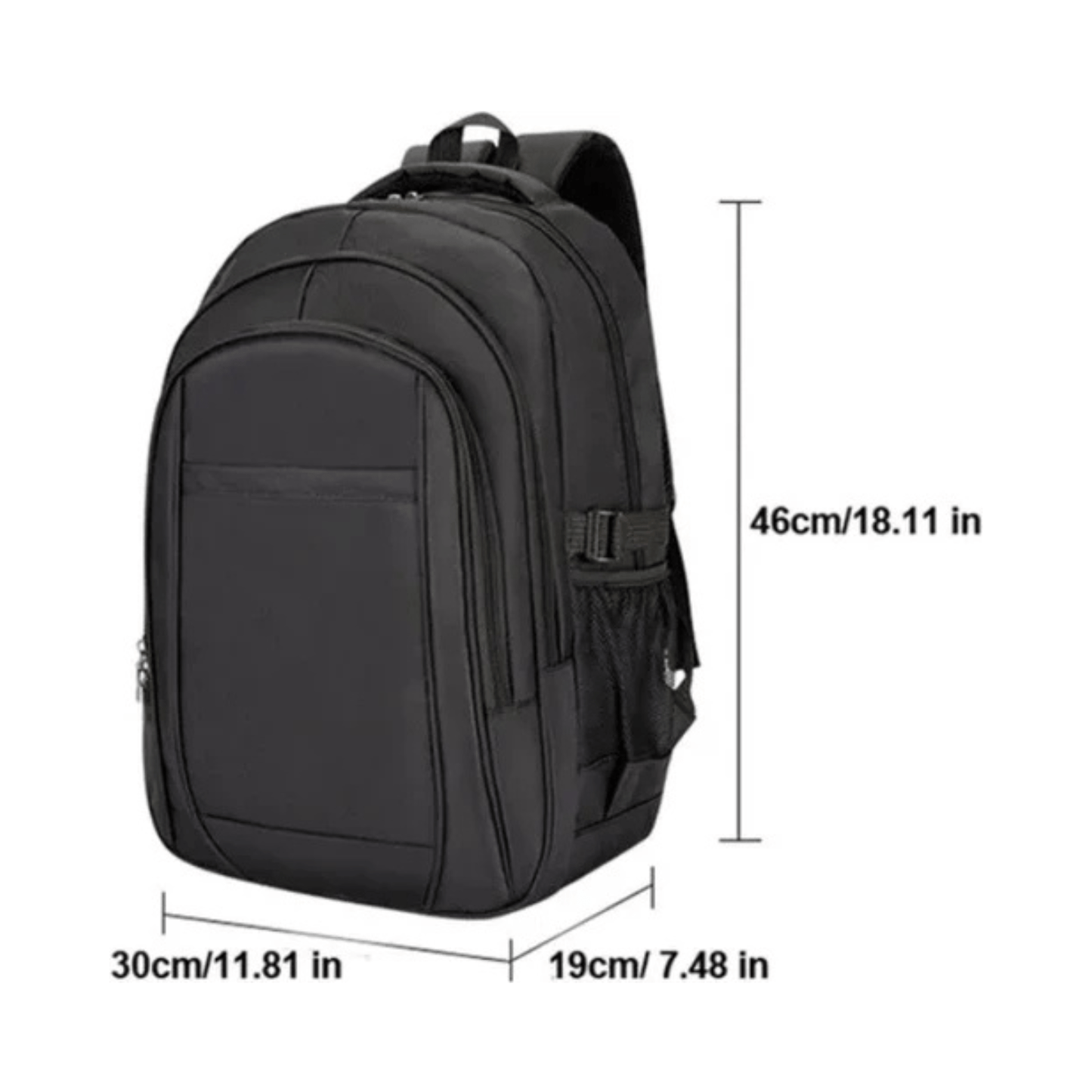 CarryQuest® - Outdoor Travel - Schoolrugzak - Duurzaam - Dagelijks gebruik - Zwart