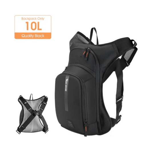 CarryQuest® - Professionele Sport Rugzak 10L - Waterzak Compatibel - Wandelrugzak - Zwart