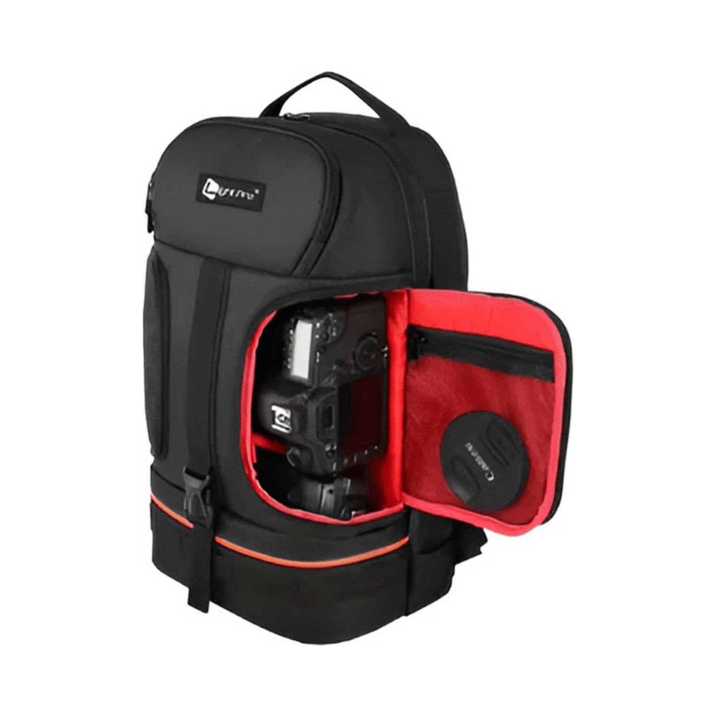 CarryQuest® Professionele Waterdichte Camera Schouders Rugzak - DSLR + 3 Lenzen + 2 Statieven - OranjeCarryQuestsimple
