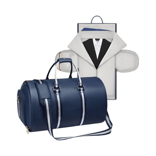 CarryQuest® - PU Leder - Duffel Bag - Weekendtassen - Weekend & Reis - Blauw