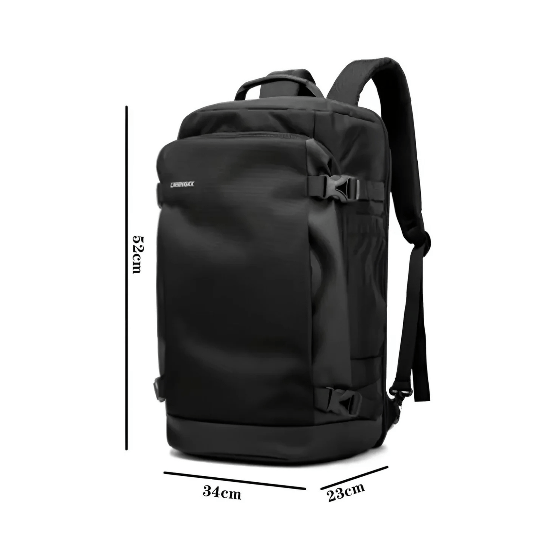 CarryQuest® - Reisrugzak 30L - Waterbestendig - Nylon - Handbagage hand - Zwart