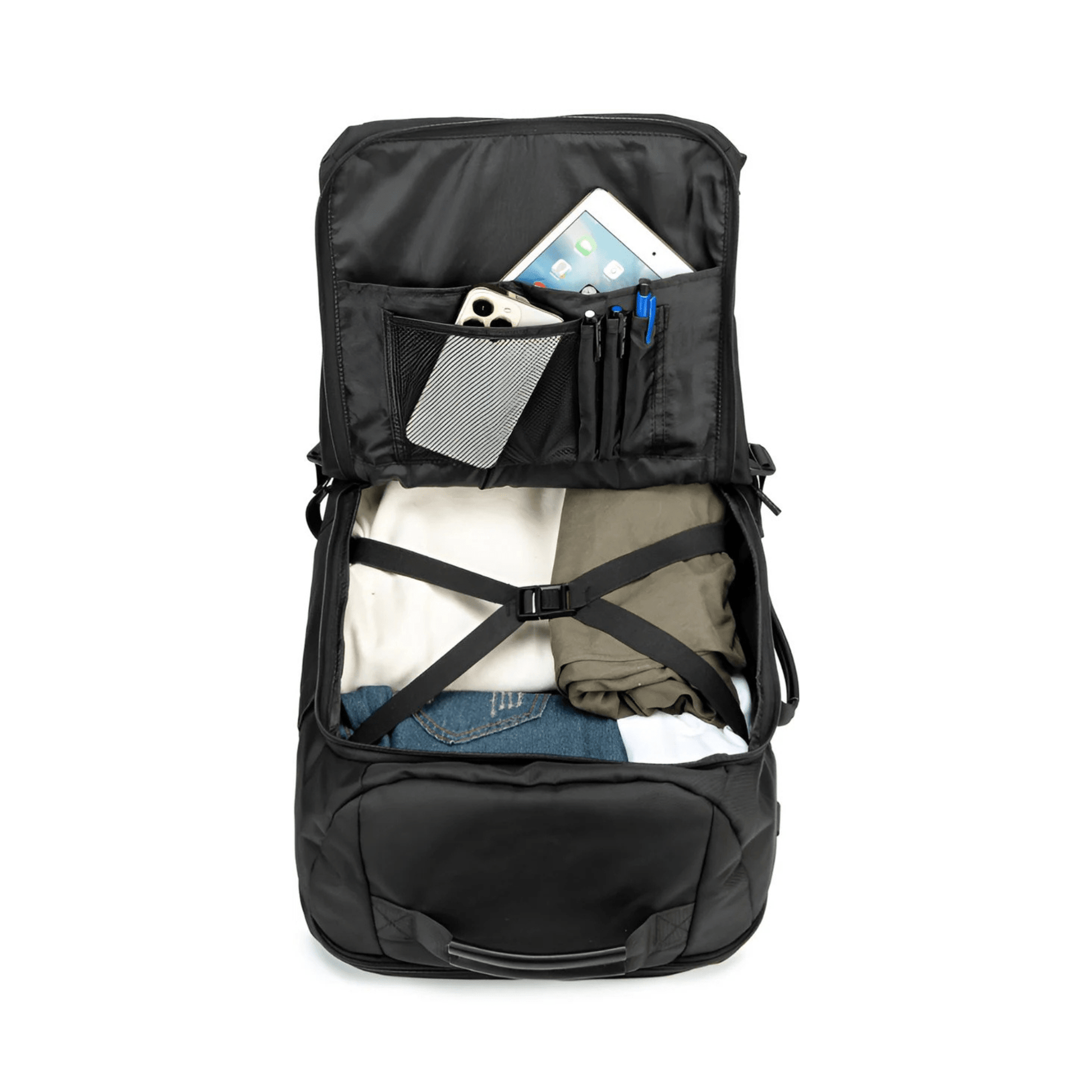 CarryQuest® - Reisrugzak 30L - Waterbestendig - Nylon - Handbagage hand - Zwart