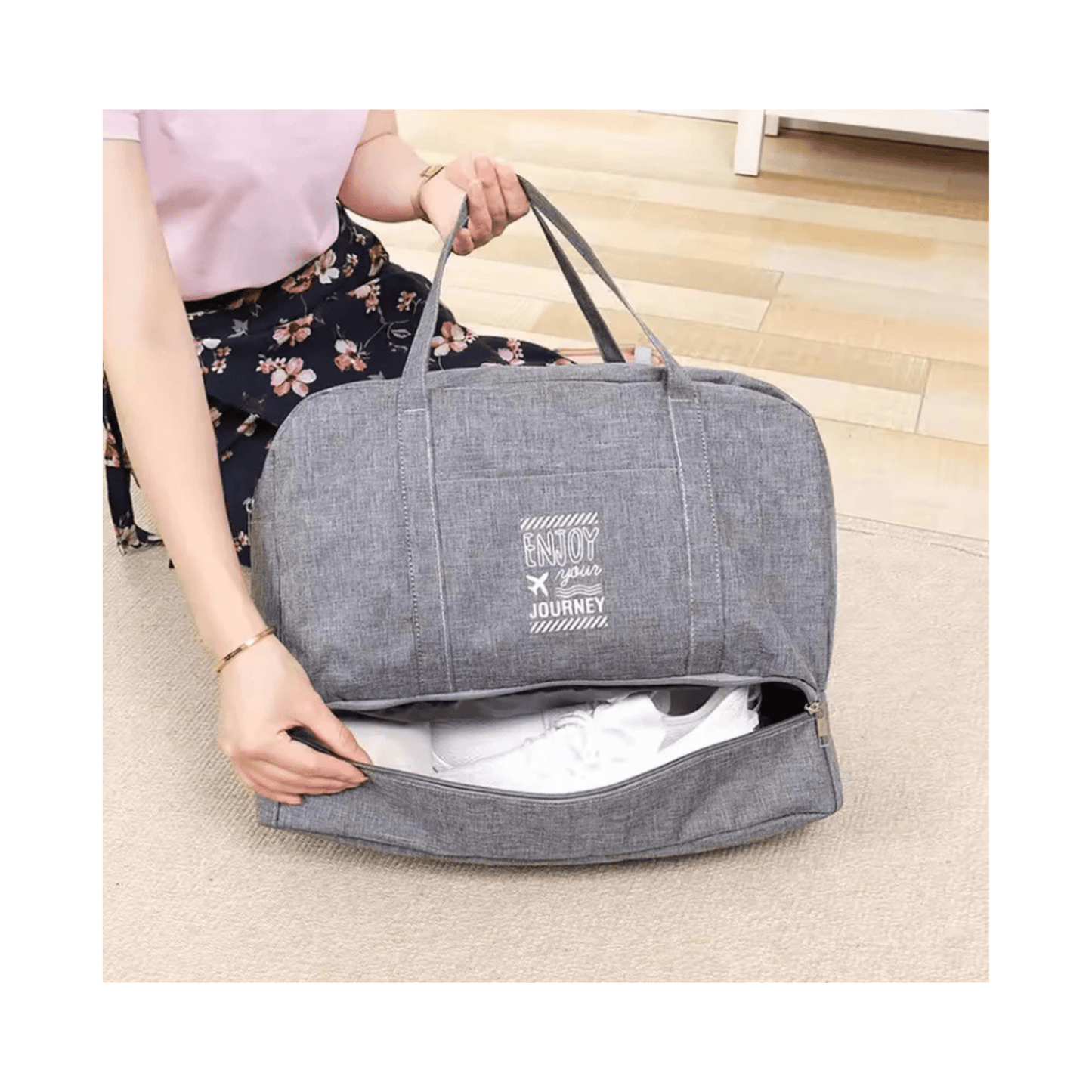 CarryQuest® - Reistas - Reisweekendtassen - Oxford - Duurzaam - Oxford Materiaal - GrijsCarryQuestsimple