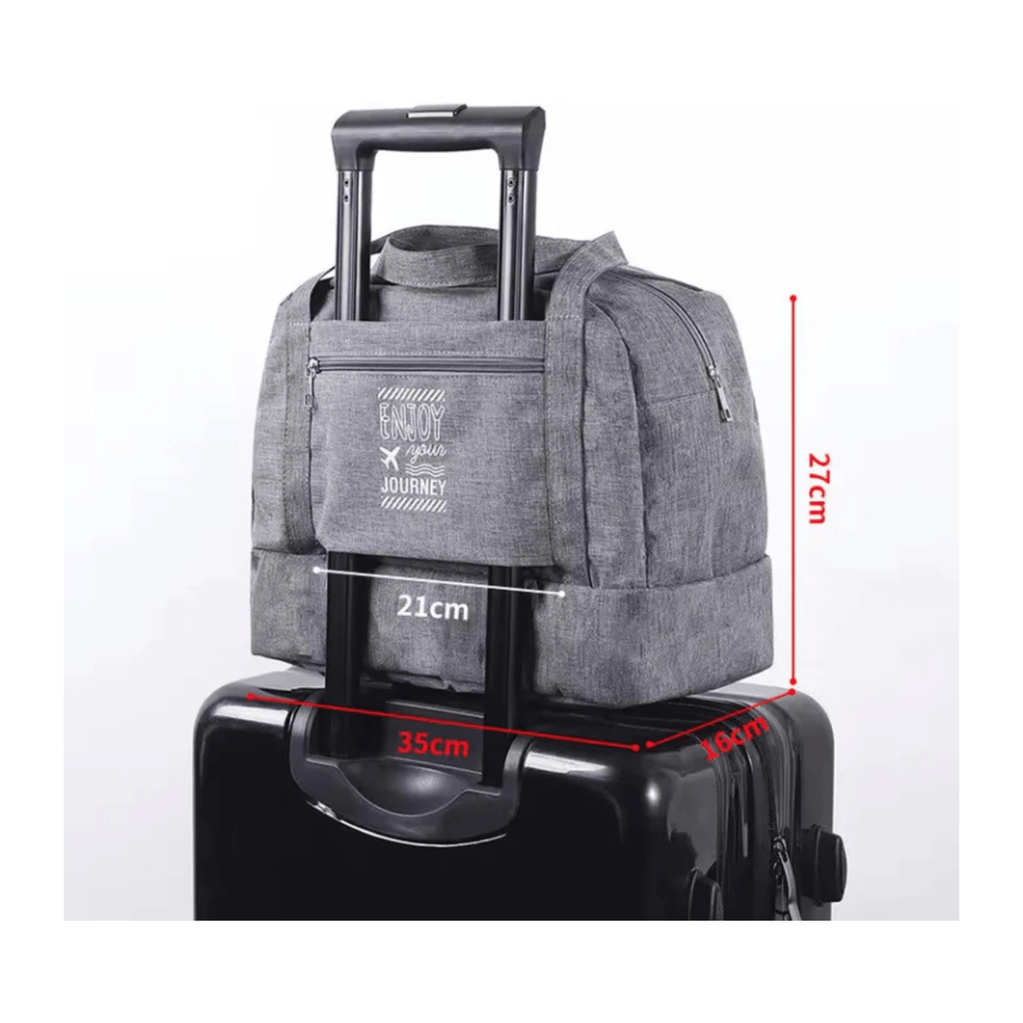 CarryQuest® - Reistas - Reisweekendtassen - Oxford - Duurzaam - Oxford Materiaal - GrijsCarryQuestsimple