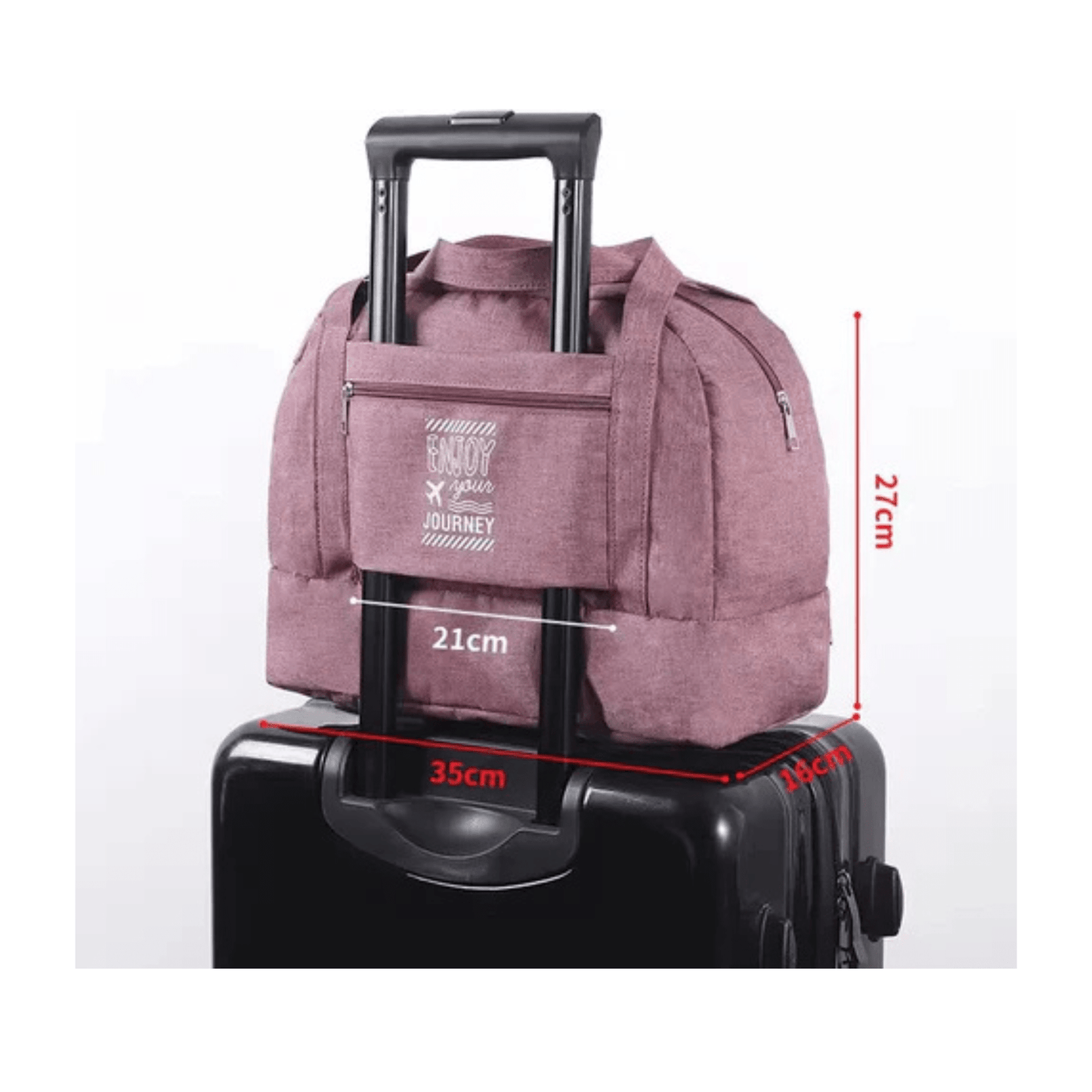 CarryQuest® - Reistas - Reisweekendtassen - Oxford - Duurzaam - Oxford Materiaal - RozeCarryQuestsimple
