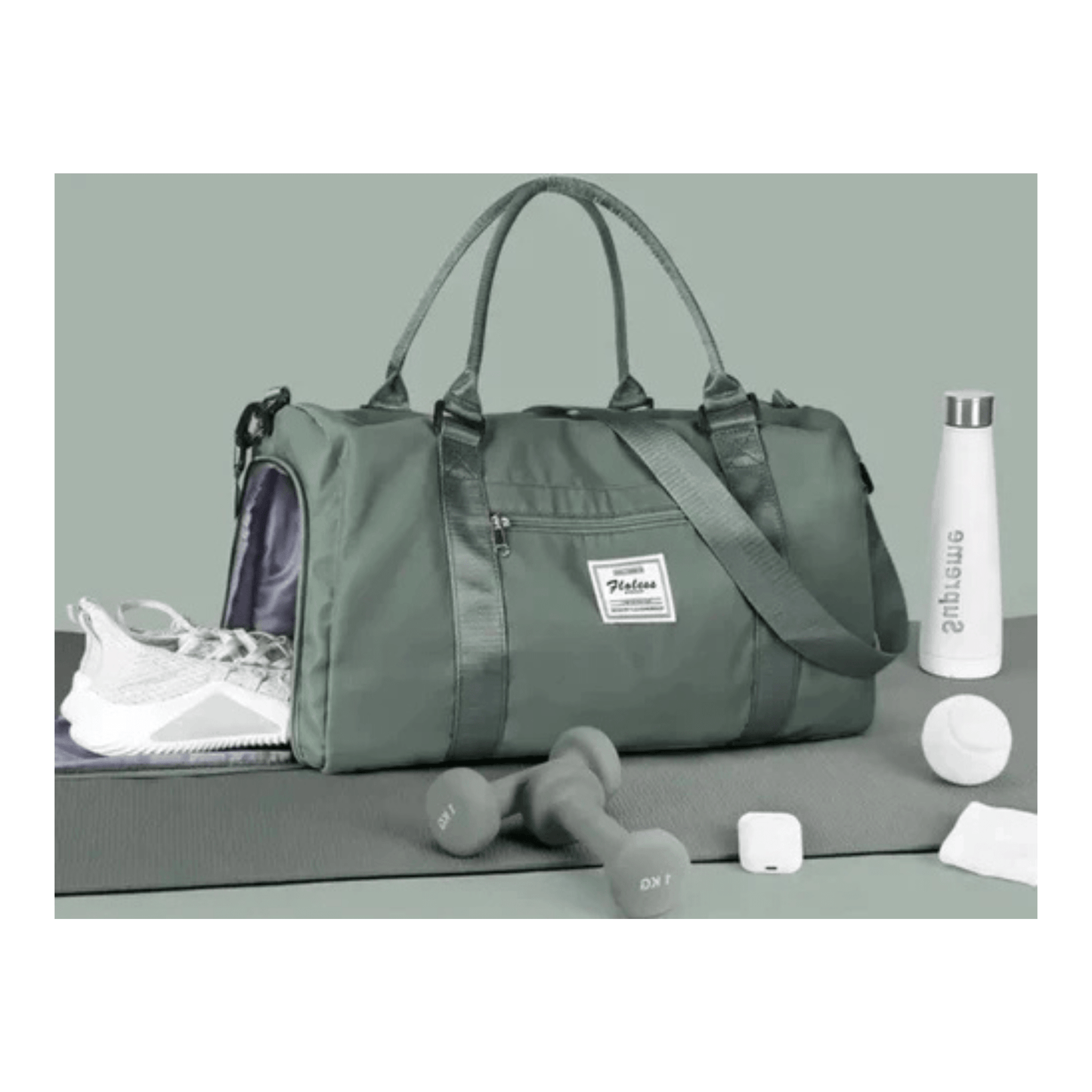 CarryQuest® - Reistassen Handbagage - Weekendtas - Reis - Yoga - Sport - GroenCarryQuestsimple