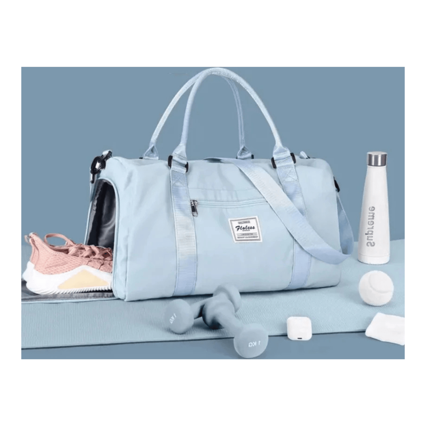 CarryQuest® - Reistassen Handbagage - Weekendtas - Reis - Yoga - Sport - Licht BlauwCarryQuestsimple