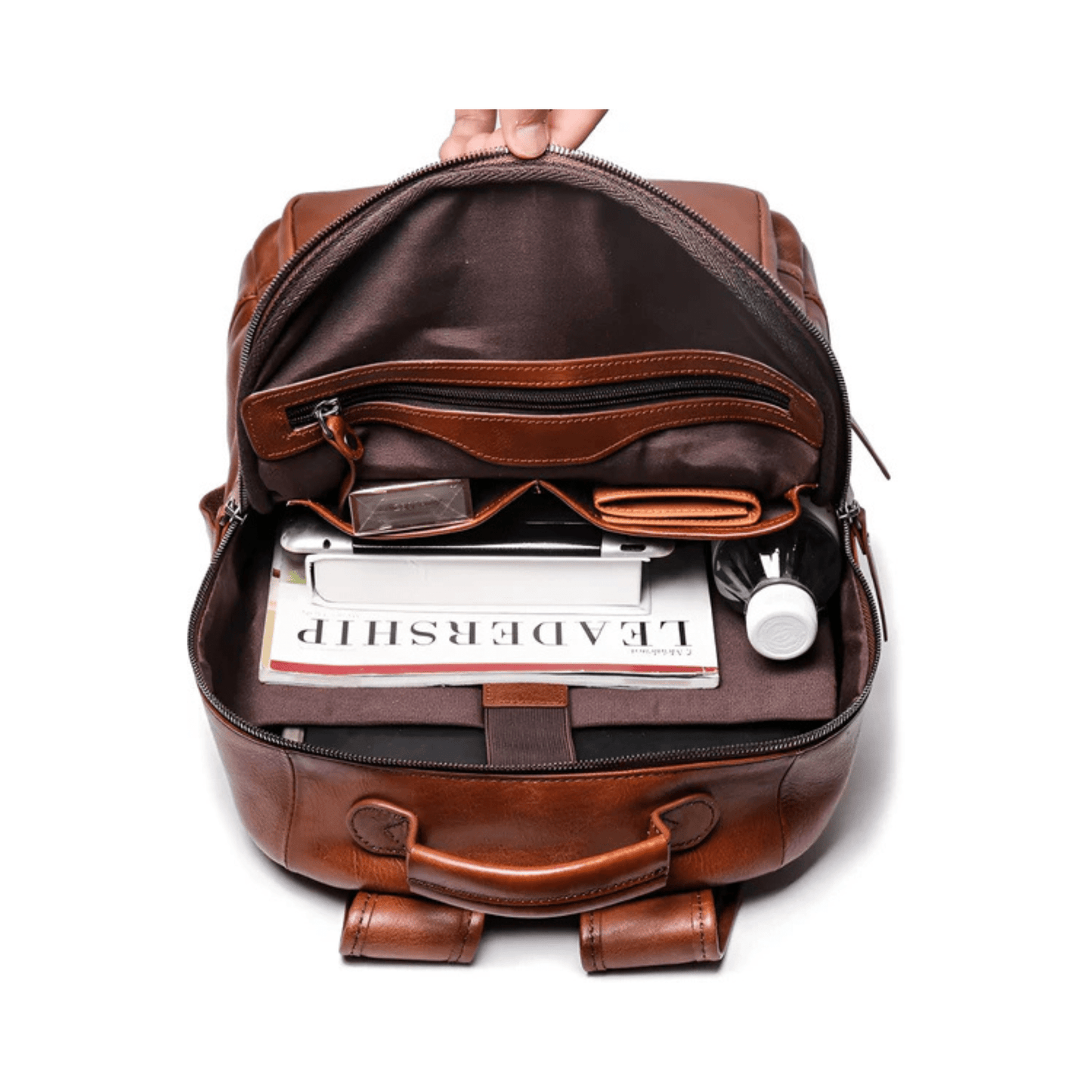 CarryQuest® - Rugzak Heren - Computer Tassen Voor 16 Inch Laptop - Lichtgewicht - Schooltas - Donker KoffieCarryQuestsimple