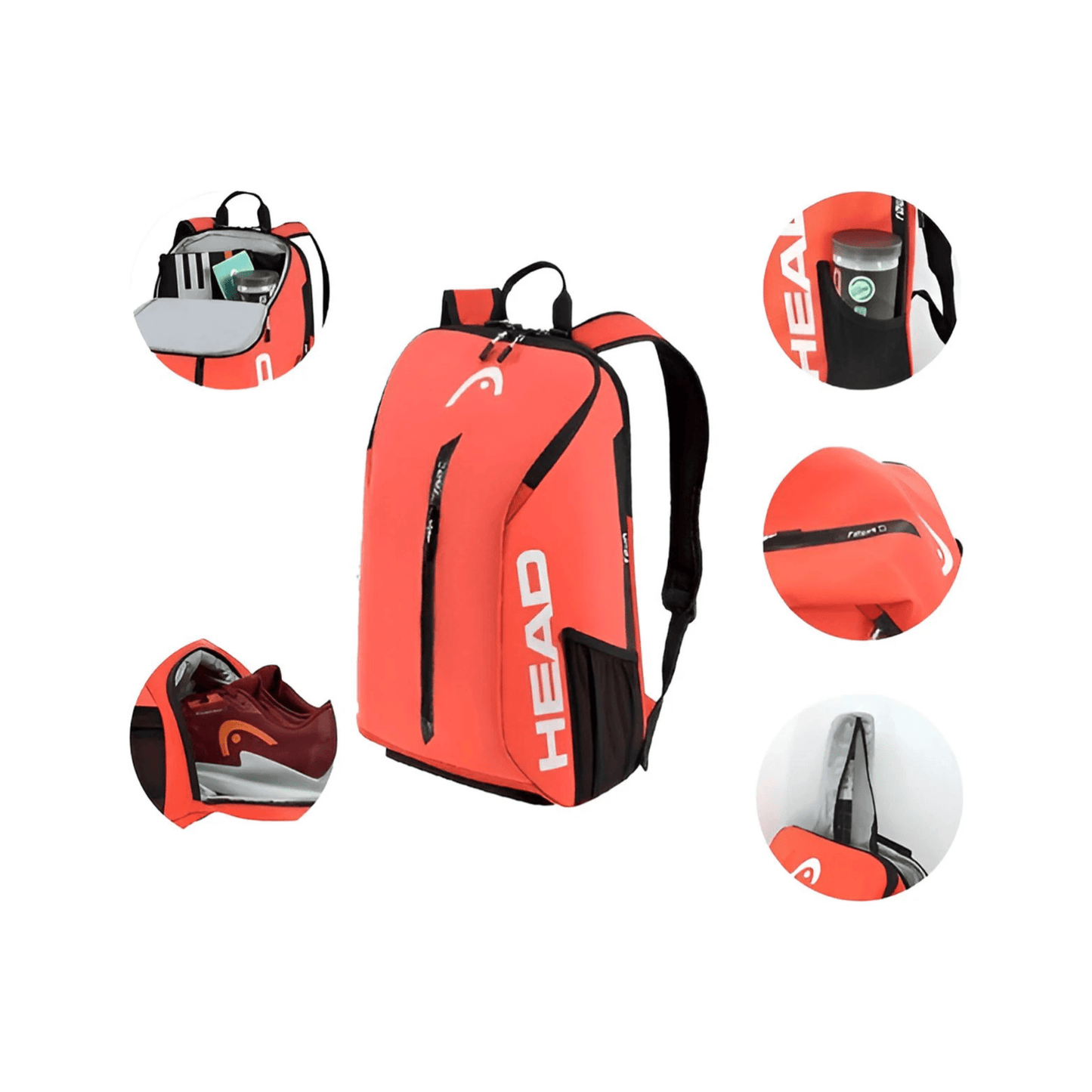 CarryQuest® - Rugzak - Racket - Tennis Racket - OranjeCarryQuestsimple