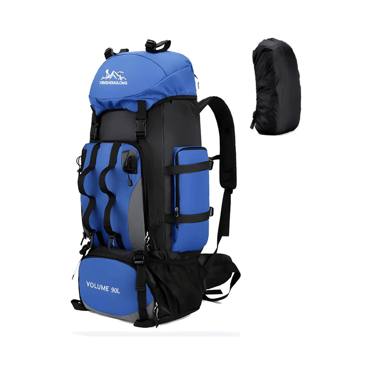 CarryQuest® - Rugzak - Voor - voor Outdoor - 90L - BlauwCarryQuestsimple