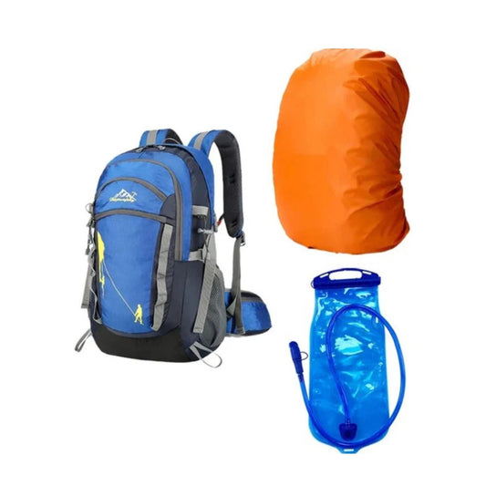 CarryQuest® - Rugzak - Waterzak - Wandel rugzak - Regenhoes - 35L - 2L - Waterzak Wandelen - Blauw