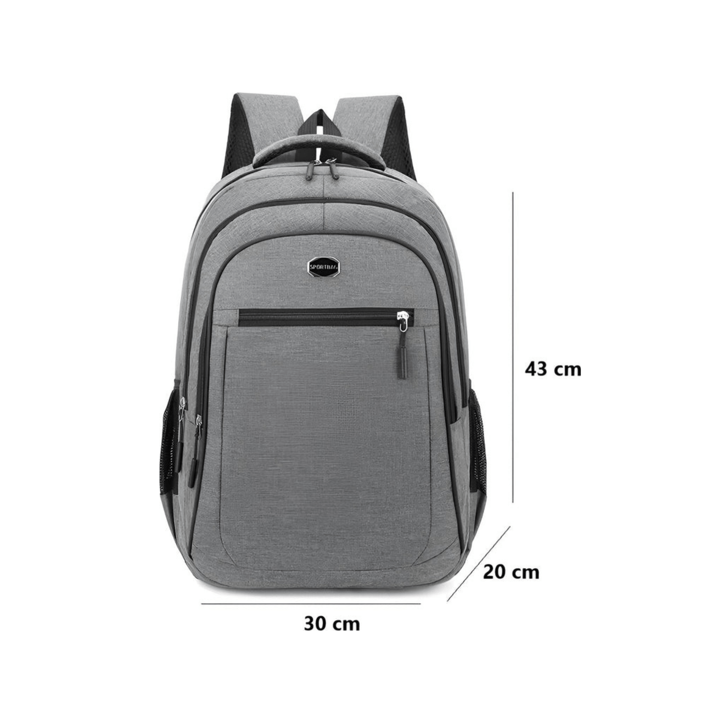 CarryQuest® - Ruime Rugzak Studenten - Waterdicht & Slijtvast - GrijsCarryQuestsimple