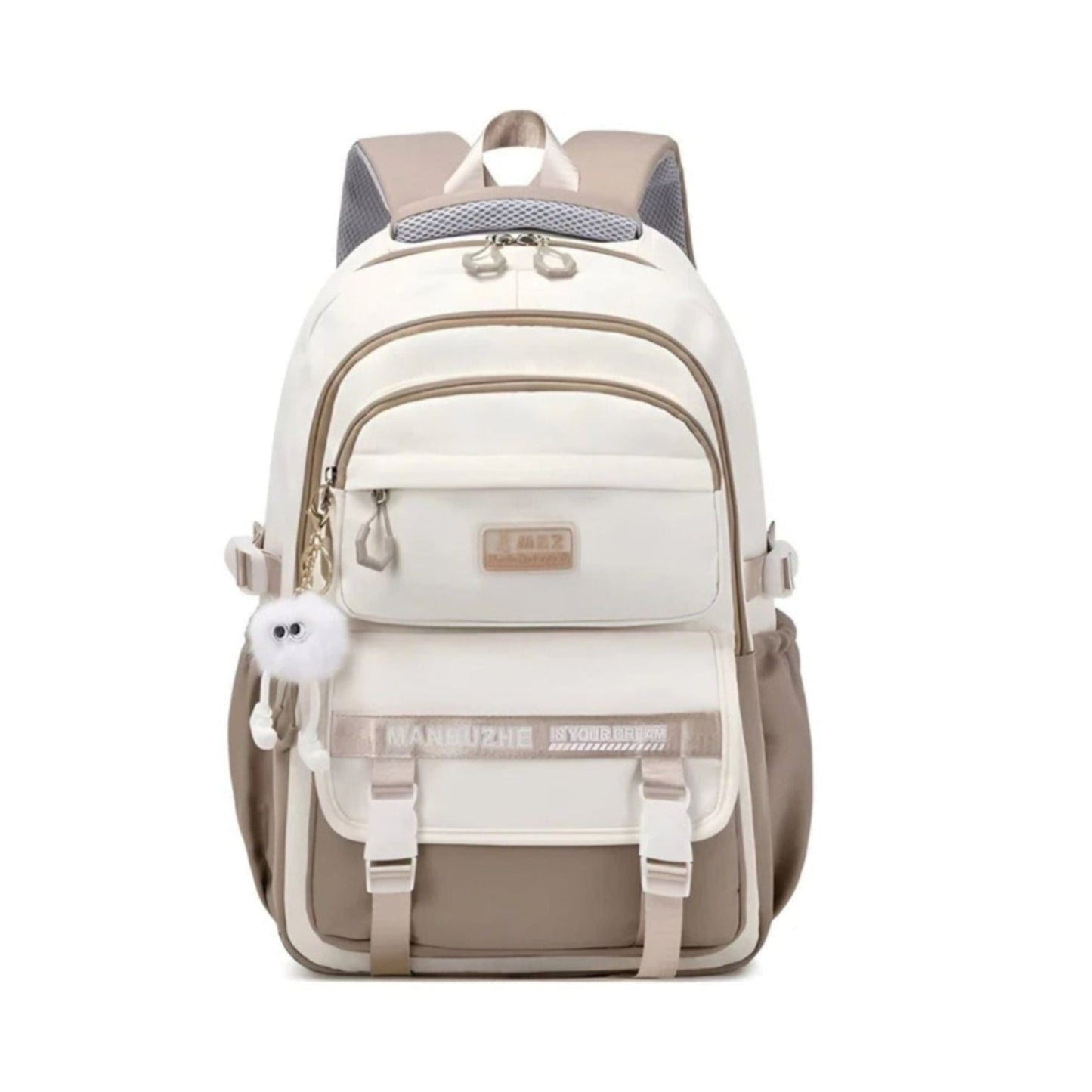 CarryQuest® - Schooltas Meisjes Jongens 7 - 12 Jaar - Duurzaam Nylon - KhakiCarryQuestsimple