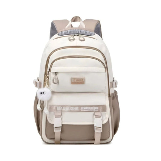 CarryQuest® - Schooltas Meisjes Jongens 7 - 12 Jaar - Duurzaam Nylon - Khaki