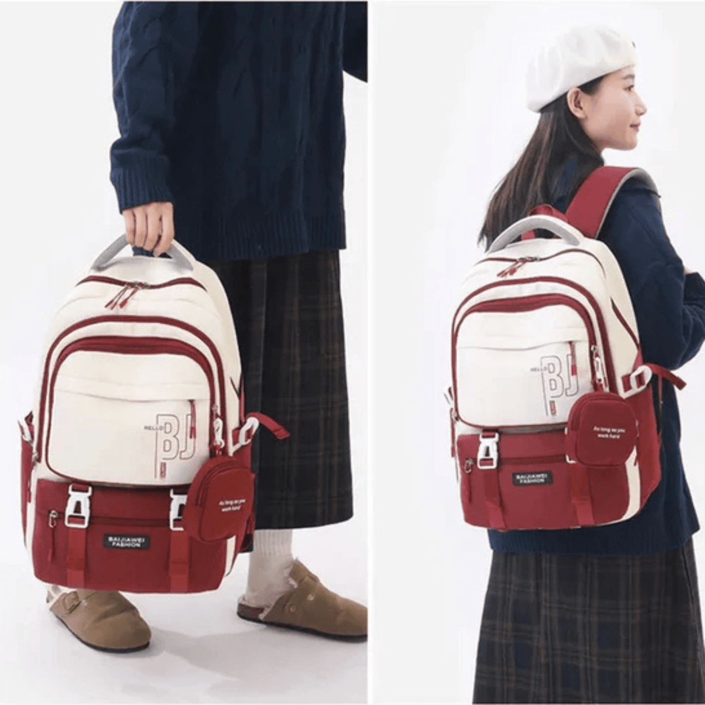 CarryQuest® - Schooltas Meisjes - Waterdicht - Schooltassen - RoodCarryQuestsimple