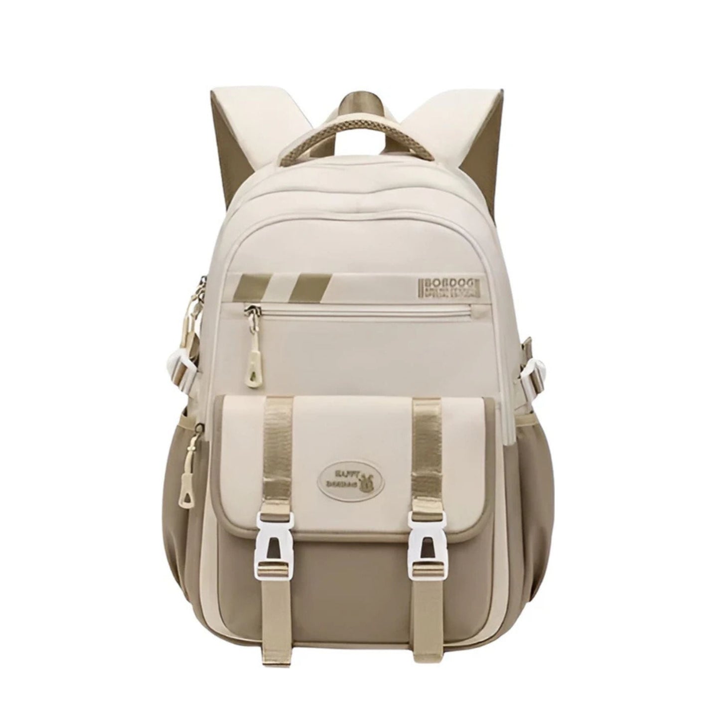 CarryQuest® - Schooltas - Oxford Stof - 14 Inch Laptop - Winddicht - Khaki