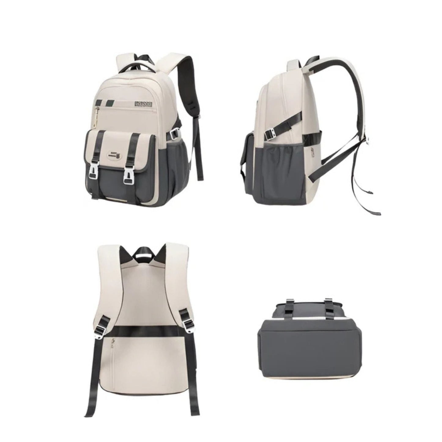 CarryQuest® - Schooltas - Oxford Stof - Basisschool Rugzak - 14 Inch Laptop - Zwart