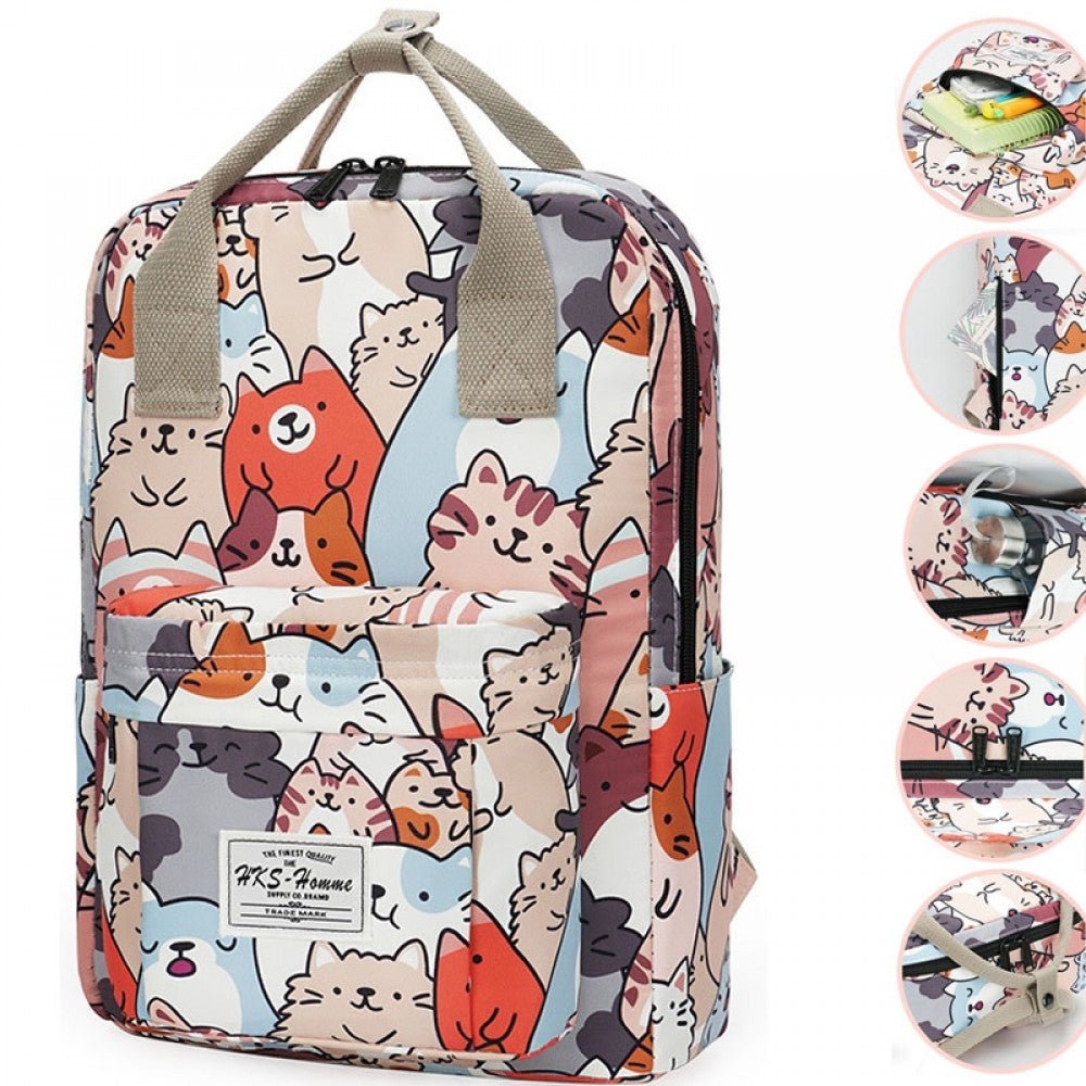 CarryQuest® Schooltas Set met Stippen - 3 Stuks - Schattig & Praktisch - Rugzak, Lunchtas & PortemonneeCarryQuestSchool RugzakLunchtas & Portemonnee