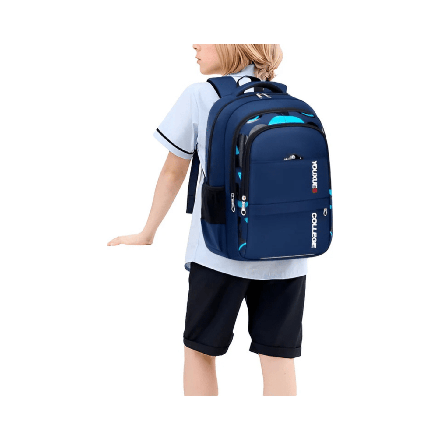 CarryQuest® - Schooltas - Waterdicht - Blauw - Oxford - Ruim - Verstelbare Riem - Kinderen Schooltassen - BlauwCarryQuestsimple