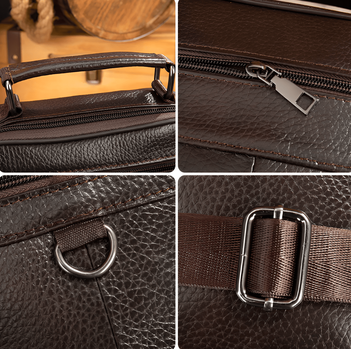 Carryquest® - Schoudertas Heren - Echt Leder - Crossbody Tas - 3 kleurenCarryQuestSchoudertas Heren