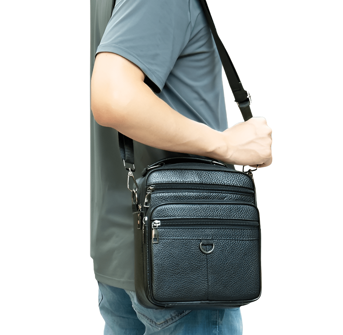 Carryquest® - Schoudertas Heren - Echt Leder - Crossbody Tas - 3 kleurenCarryQuestSchoudertas Heren