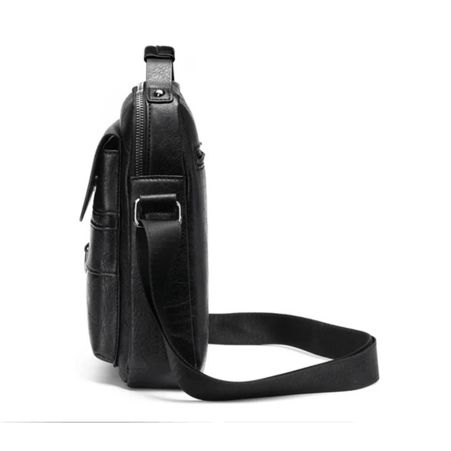 CarryQuest® - Schoudertas - Heren - PU - Leer - Stijlvol - Reizen - Donker Bruin