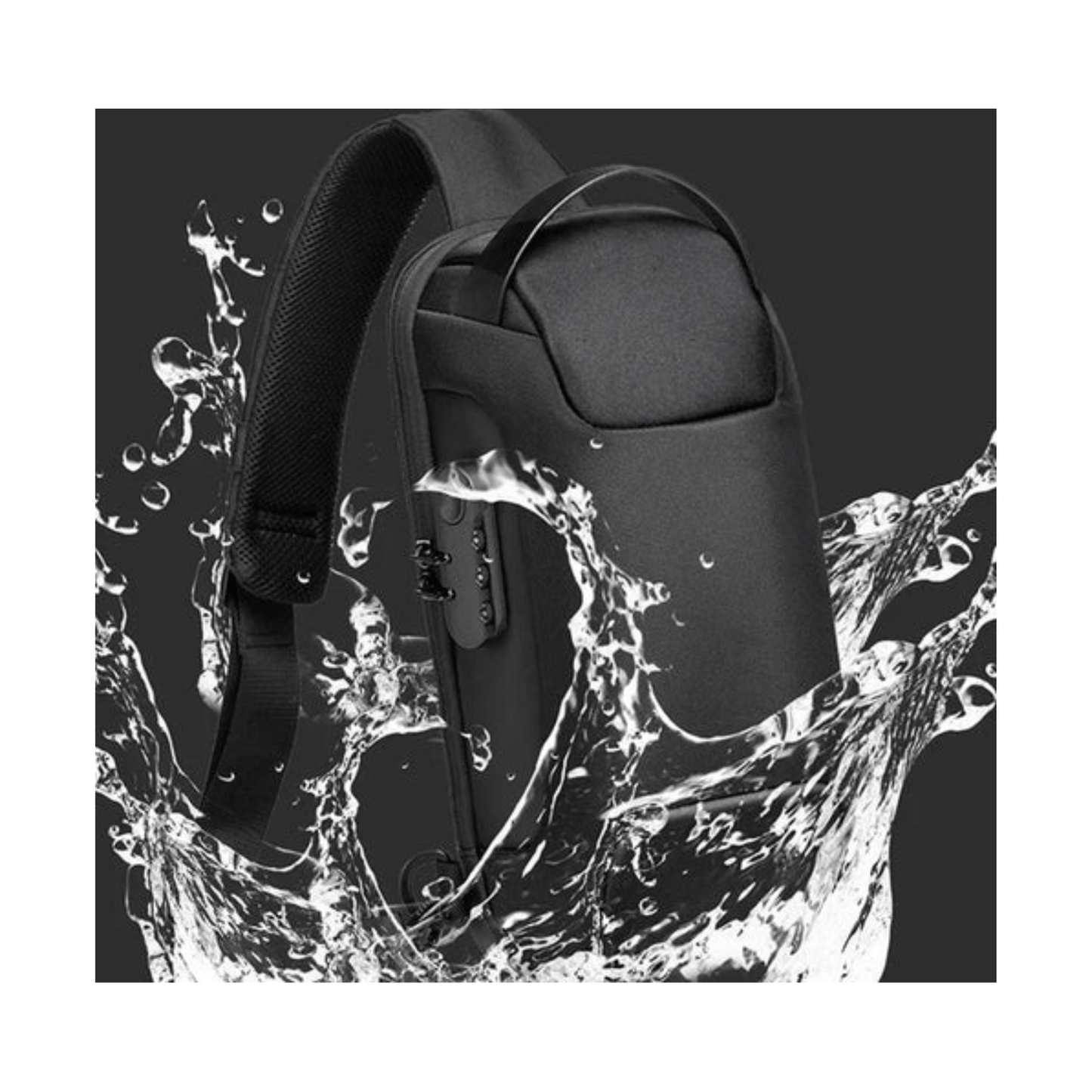 CarryQuest® - Schoudertas Heren - Stijlvolle en praktische - Zwart