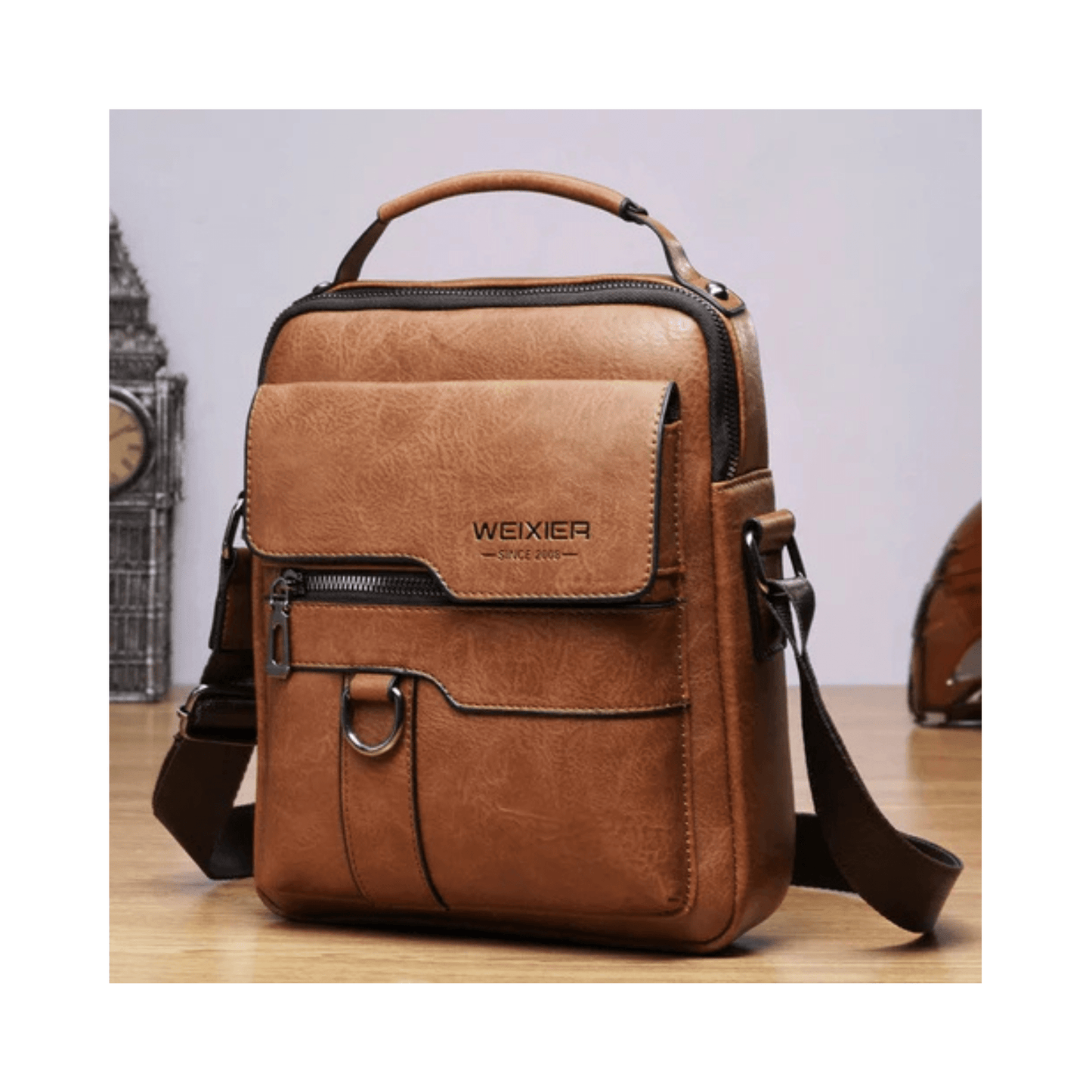 CarryQuest® - Schoudertas - Schoudertas Heren - Stijlvolle Schoudertas - Schoudertas Mannen - Bruin