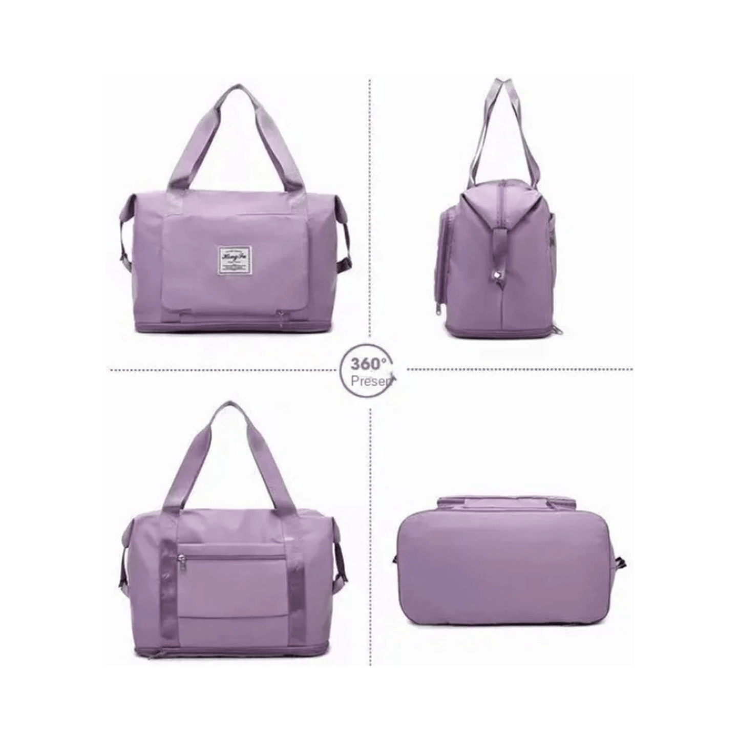 CarryQuest® - Sporttas en schoudertas - Ruime weekendtas van hoogwaardig materiaal - Paars