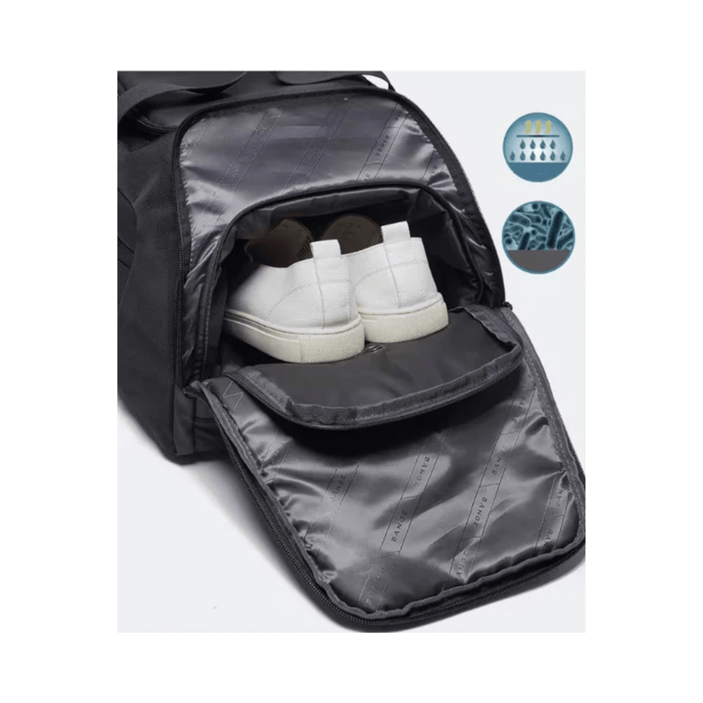 CarryQuest® - Sporttas - Sporttassen - Waterdicht - Oxford - Comfortabel - Ruim - Ritssluitingen - Stijlvol - ZwartCarryQuestsimple