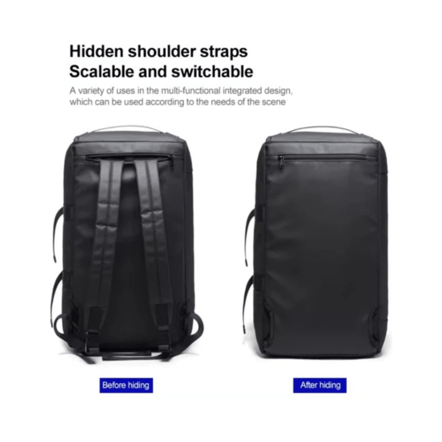 CarryQuest® - Sporttas - Sporttassen - Waterdicht - Oxford - Comfortabel - Ruim - Ritssluitingen - Stijlvol - ZwartCarryQuestsimple