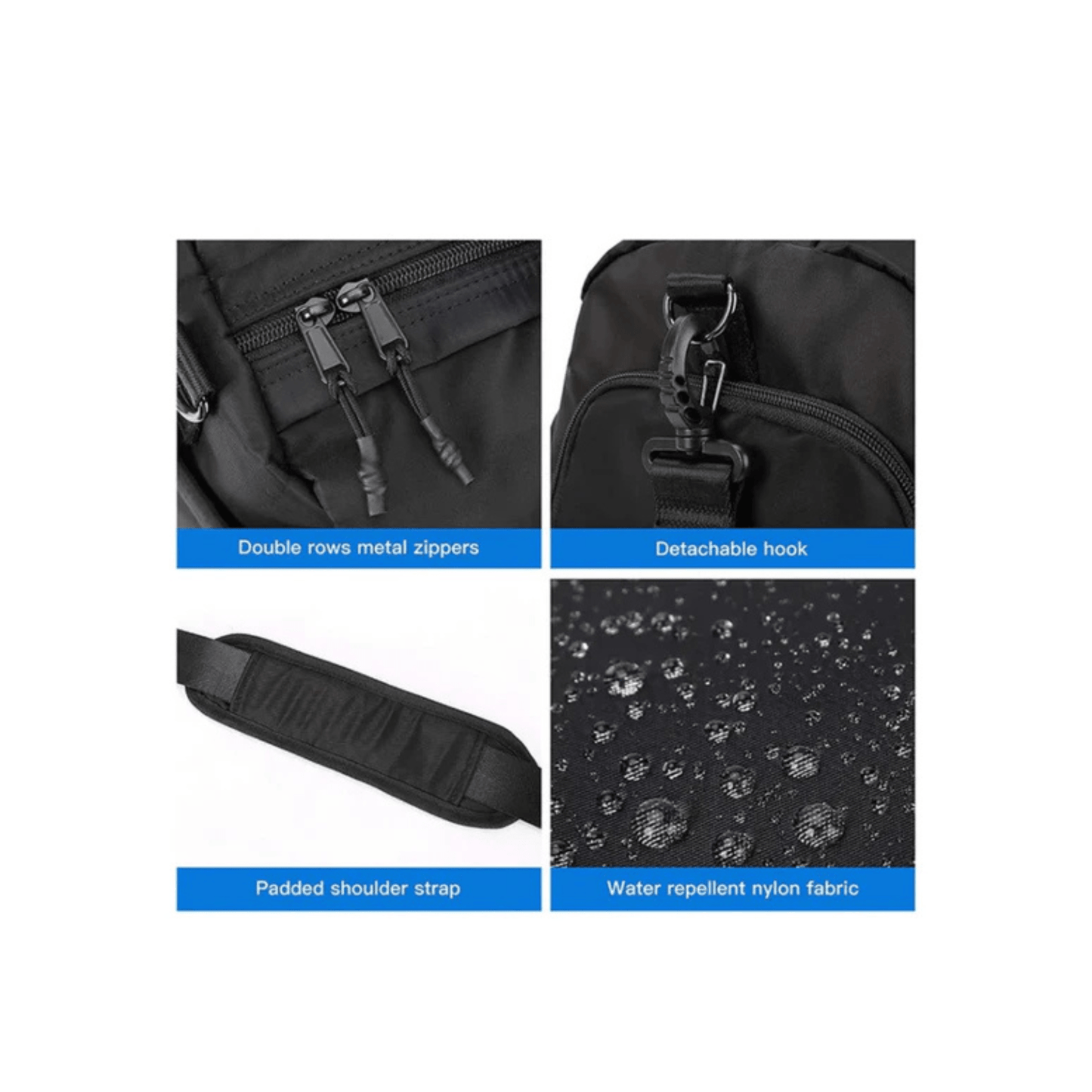 CarryQuest® - Sporttas - Waterdichte Sporttas Gym - ZwartCarryQuestsimple