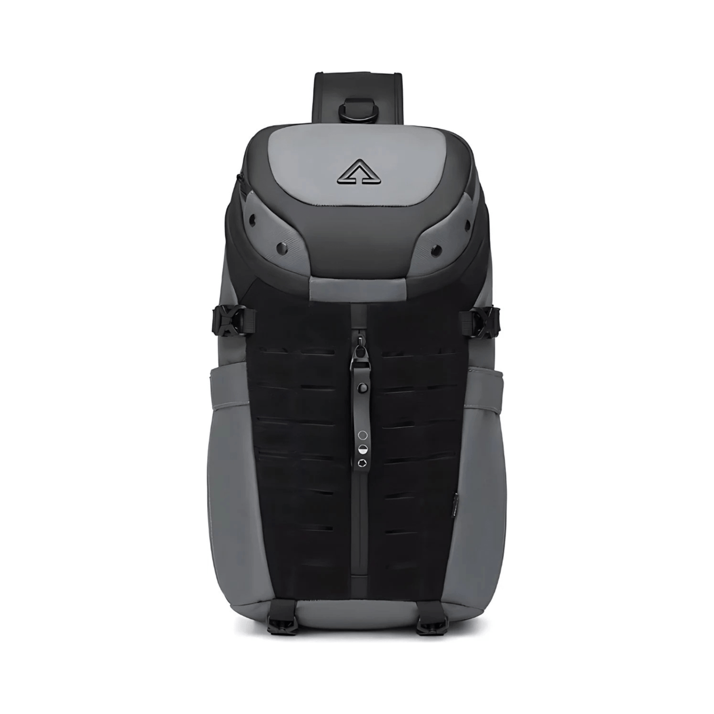 CarryQuest® - Stijlvolle Reisrugzak met Externe USB - PU - leer - Unisex - Casual Design - Zwart/ Grijs