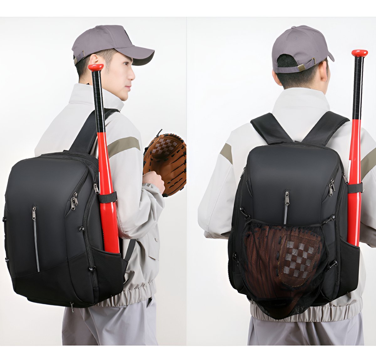 CarryQuest® - Tennisrugzak - Voetbalrugzak - Basketbalrugzak - ZwartCarryQuestsimple