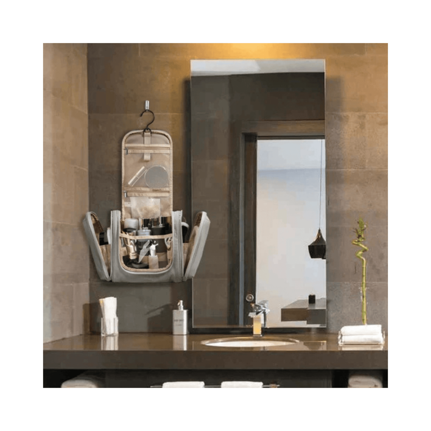 CarryQuest® - Toilettas - Toilettassen - Reistas - Waterdicht - PVC - Transparant - Stijlvol - GrijsCarryQuestsimple