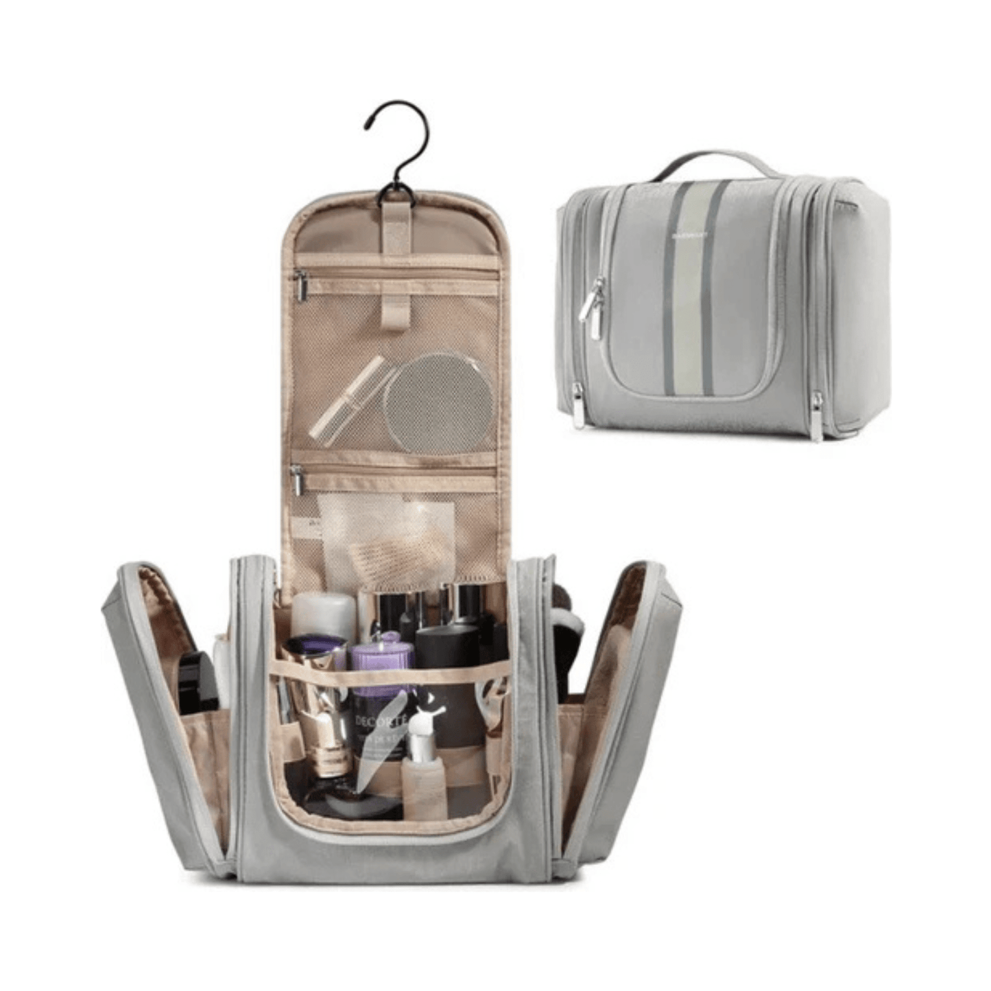 CarryQuest® - Toilettas - Toilettassen - Reistas - Waterdicht - PVC - Transparant - Stijlvol - GrijsCarryQuestsimple