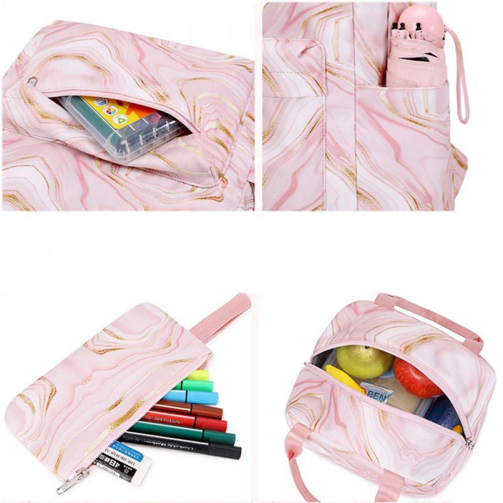 CarryQuest® Trendy Oxford Stoffen Rugzak – L32cm*W16cm*H47cm – Waterbestendig – Perfect voor SchoolCarryQuestSchool RugzakDone