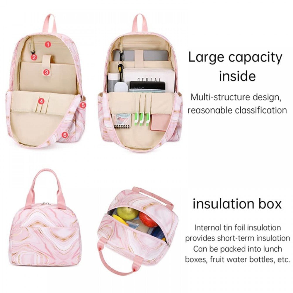 CarryQuest® Trendy Oxford Stoffen Rugzak – L32cm*W16cm*H47cm – Waterbestendig – Perfect voor SchoolCarryQuestSchool RugzakDone