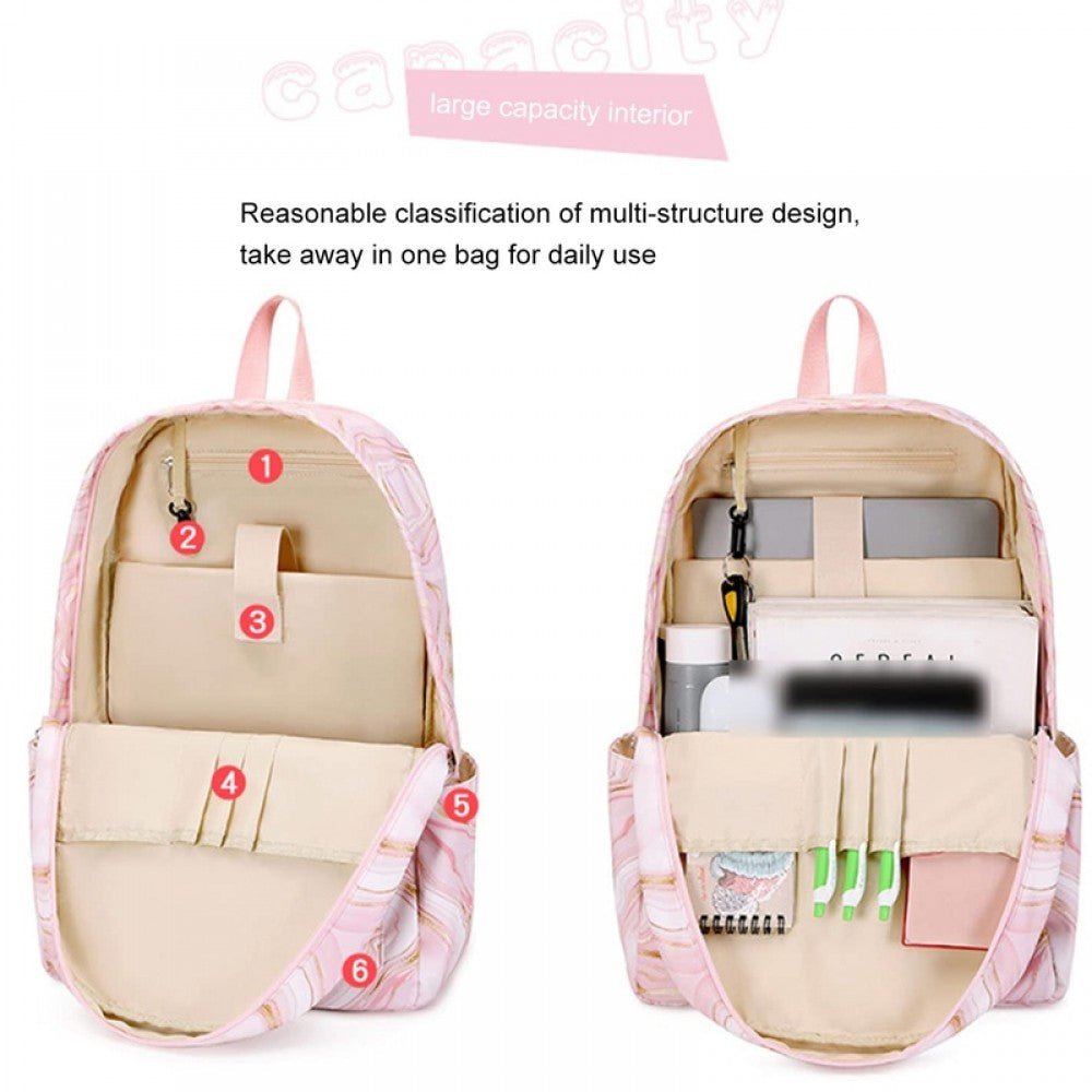 CarryQuest® Trendy Oxford Stoffen Rugzak – L32cm*W16cm*H47cm – Waterbestendig – Perfect voor SchoolCarryQuestSchool RugzakDone