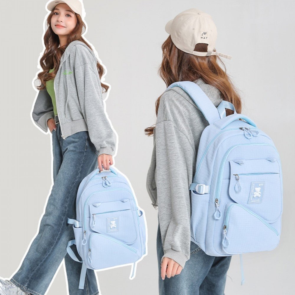 CarryQuest® Trendy Rugzak – Multifunctioneel – School, Reizen & Dagelijks Gebruik – L30cm*W19cm*H44cm – PolyesterCarryQuestSchool RugzakDone