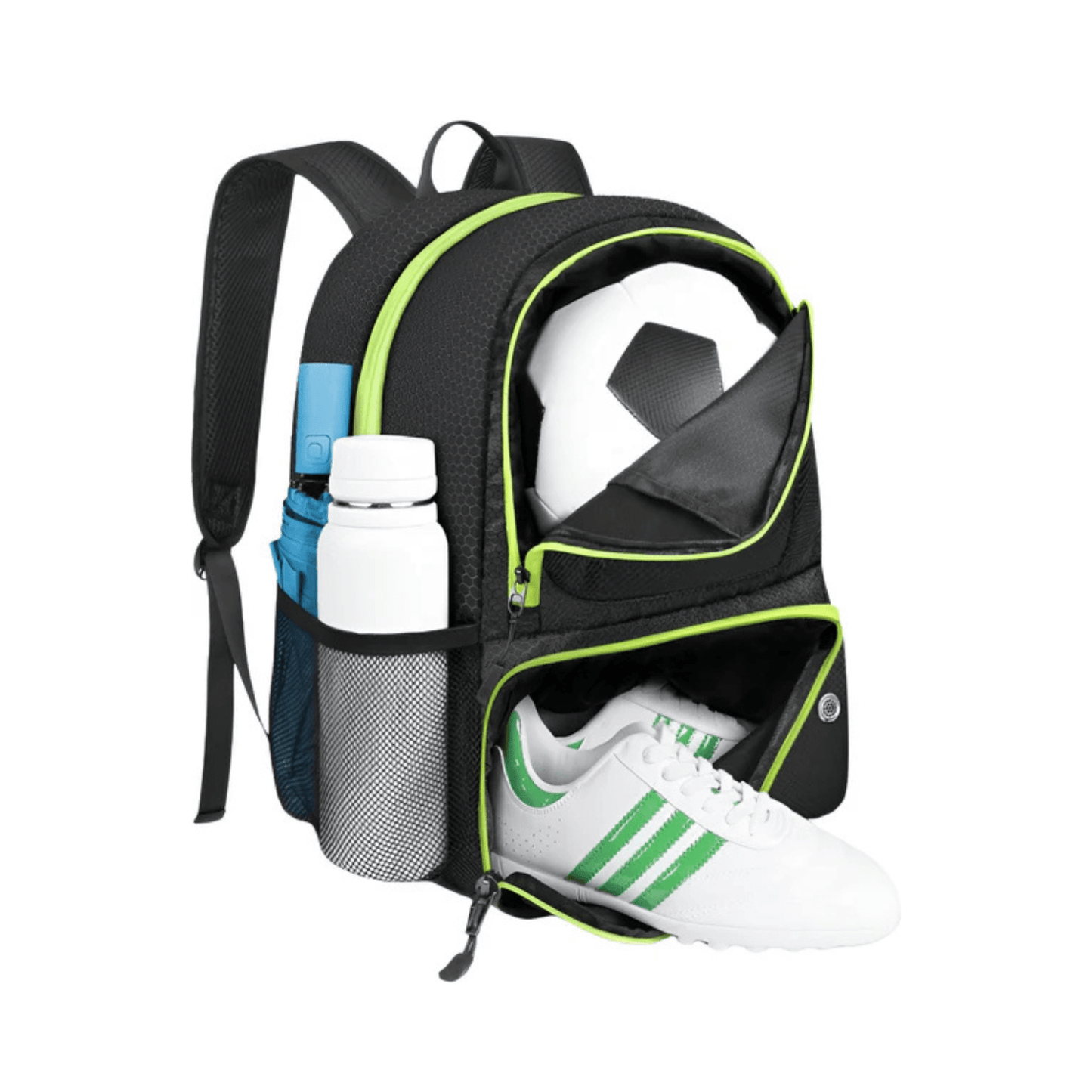 CarryQuest® - Ultieme Voetbaltas - Basketbalrugzak - Waterdicht - GroenCarryQuestsimple