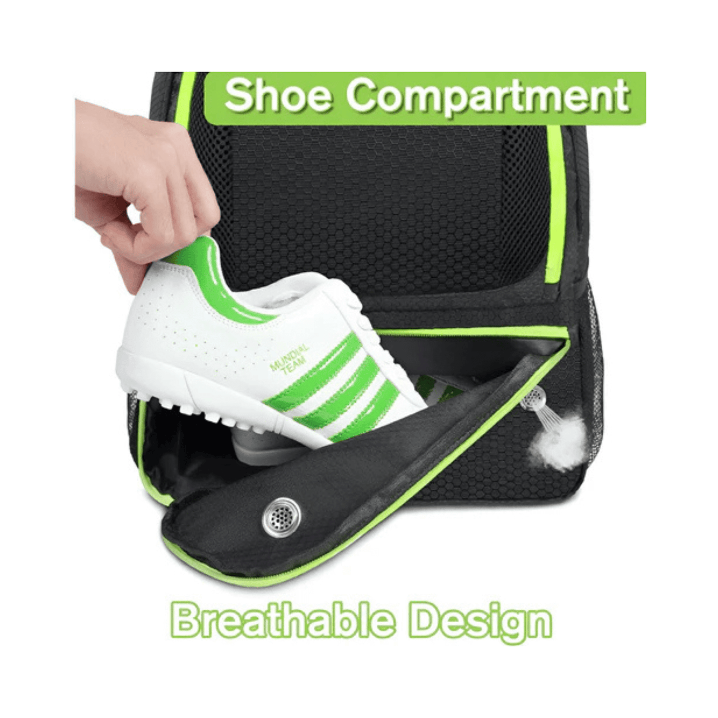 CarryQuest® - Ultieme Voetbaltas - Basketbalrugzak - Waterdicht - GroenCarryQuestsimple