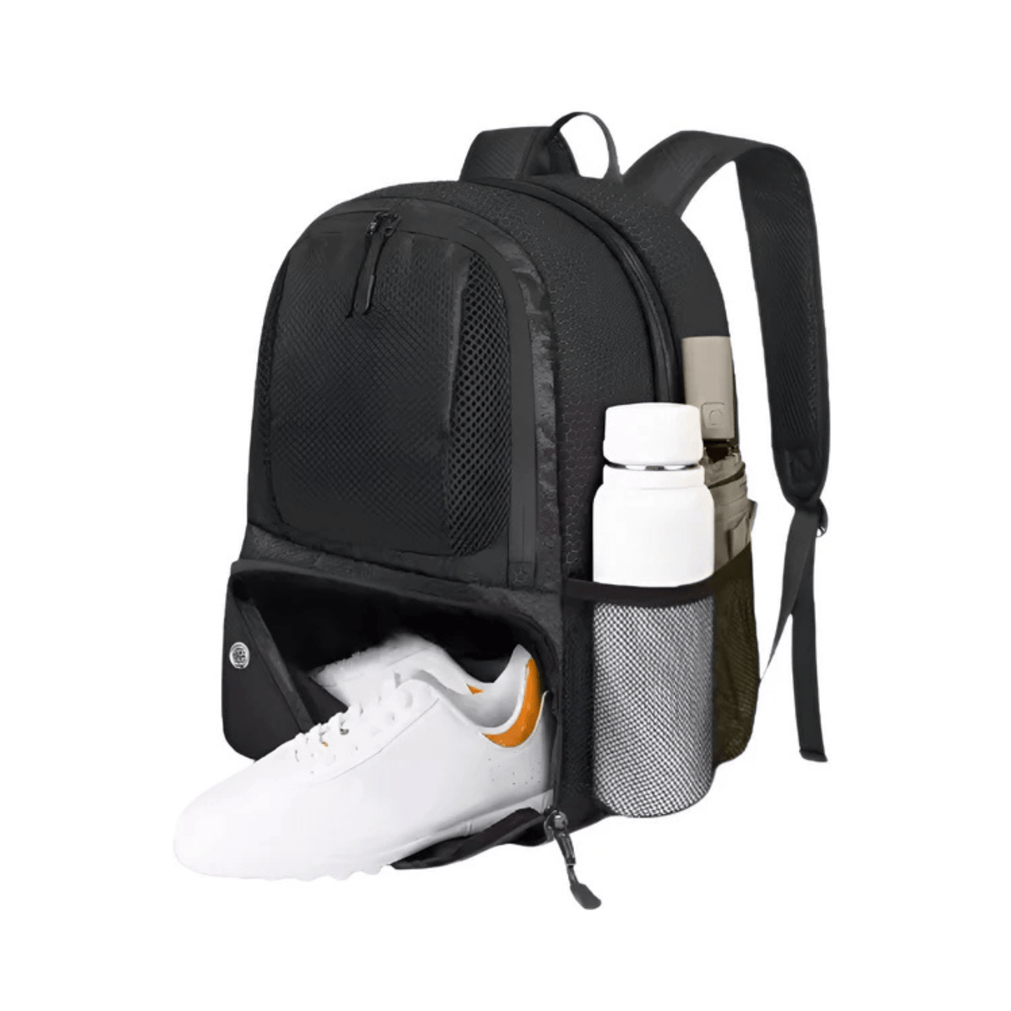 CarryQuest® - Ultieme Voetbaltas - Basketbalrugzak - Waterdicht - ZwartCarryQuestsimple