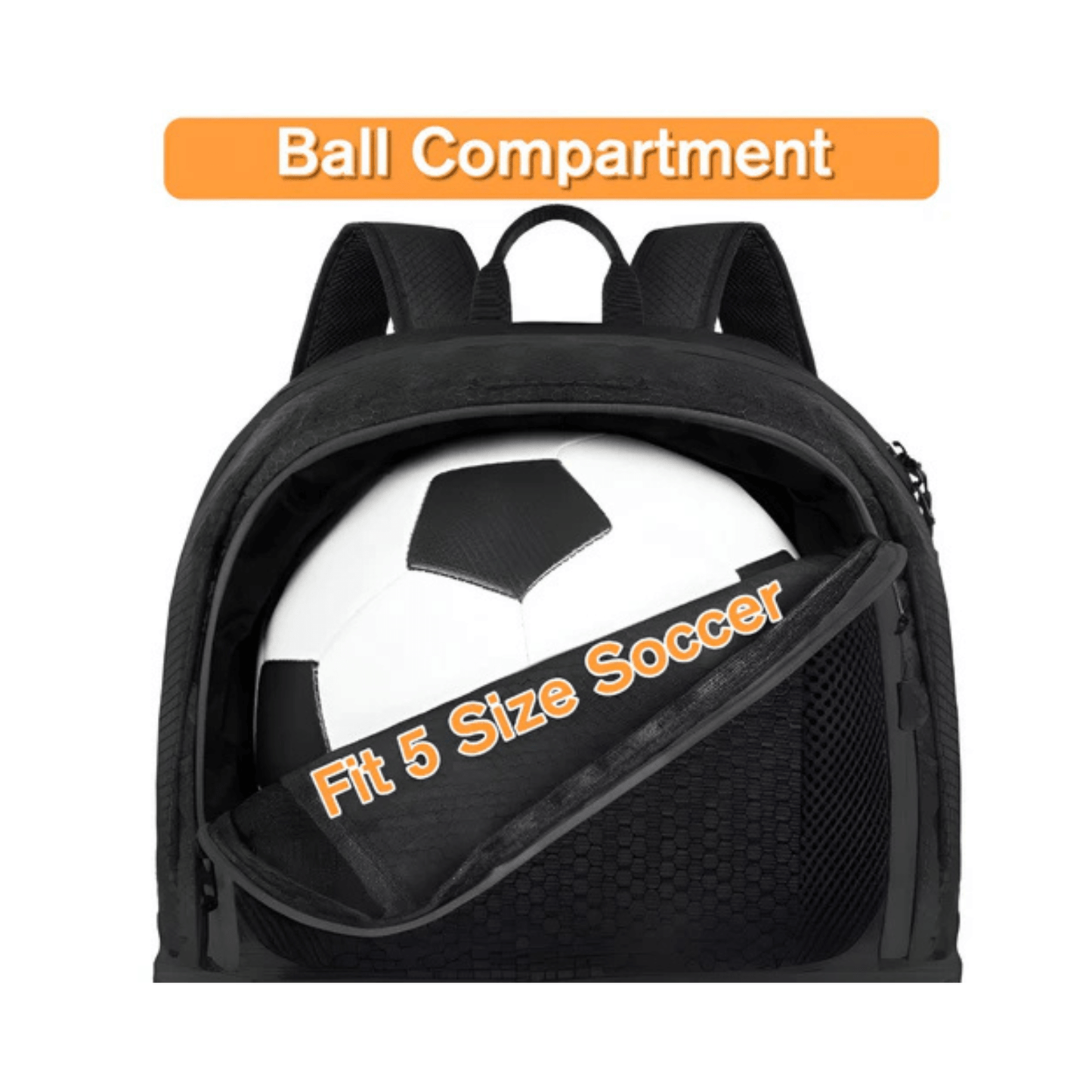 CarryQuest® - Ultieme Voetbaltas - Basketbalrugzak - Waterdicht - ZwartCarryQuestsimple