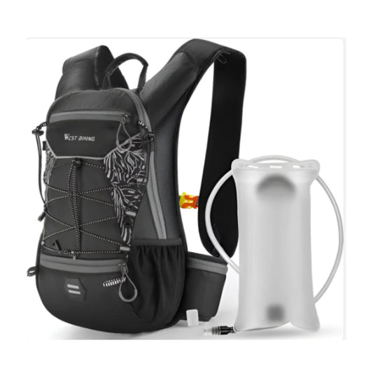 CarryQuest® - Ultralicht 16L Backpack - 2L Knob TPU Water Bag - Waterbestendig - Wandelrugzak - Grijs