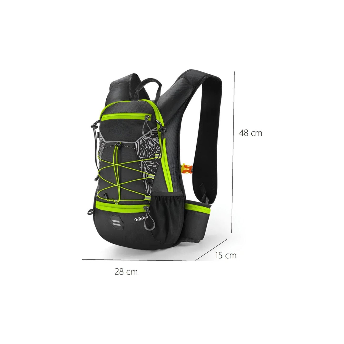 CarryQuest® - Ultralicht 16L Backpack - 2L PEVA Water Bag - Waterbestendig - Wandelrugzak - GroenCarryQuestsimple