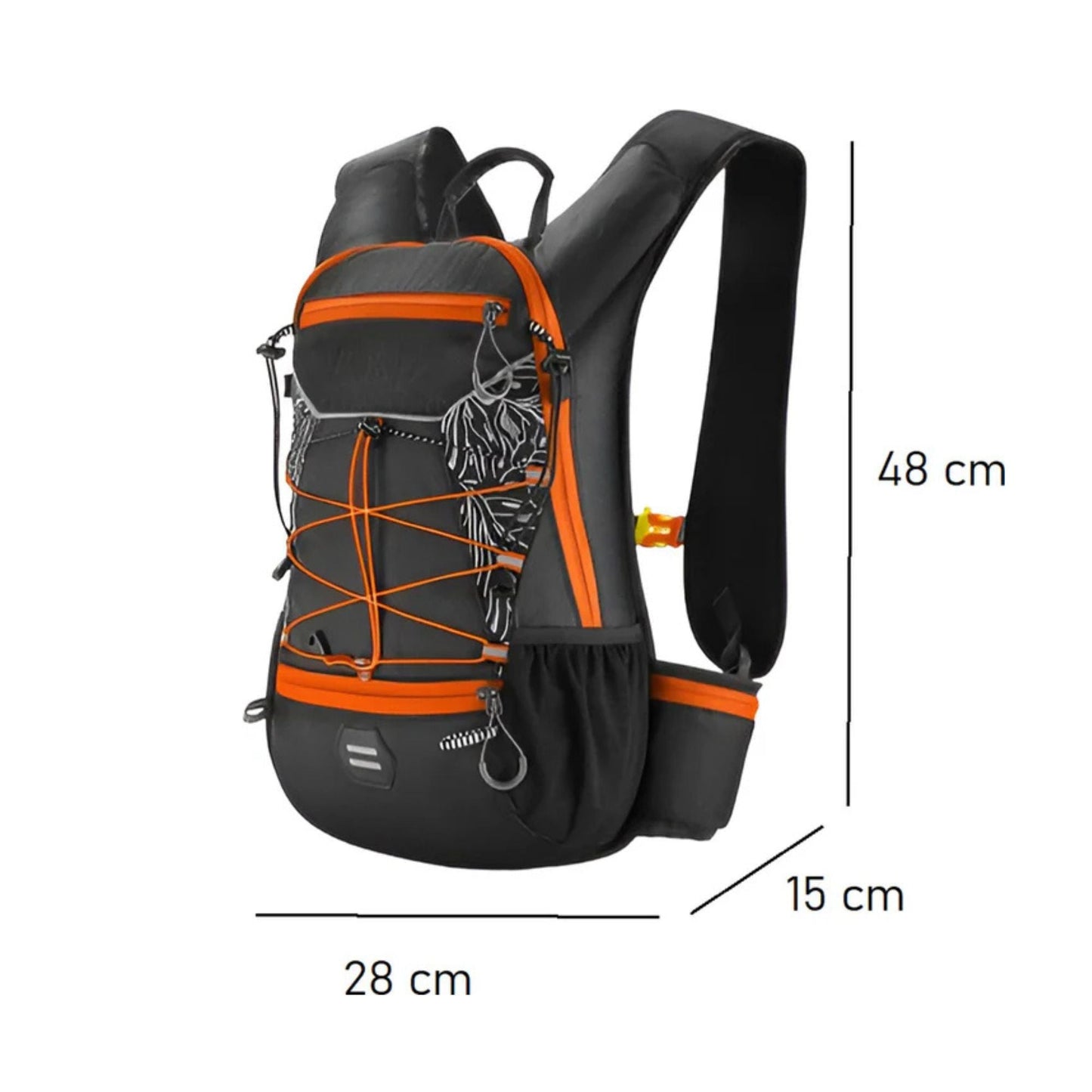CarryQuest® - Ultralicht 16L Backpack - 2L PEVA Water Bag - Waterbestendig - Wandelrugzak - OranjeCarryQuestsimple