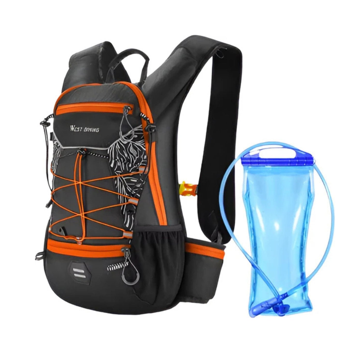 CarryQuest® - Ultralicht 16L Backpack - 2L PEVA Water Bag - Waterbestendig - Wandelrugzak - OranjeCarryQuestsimple