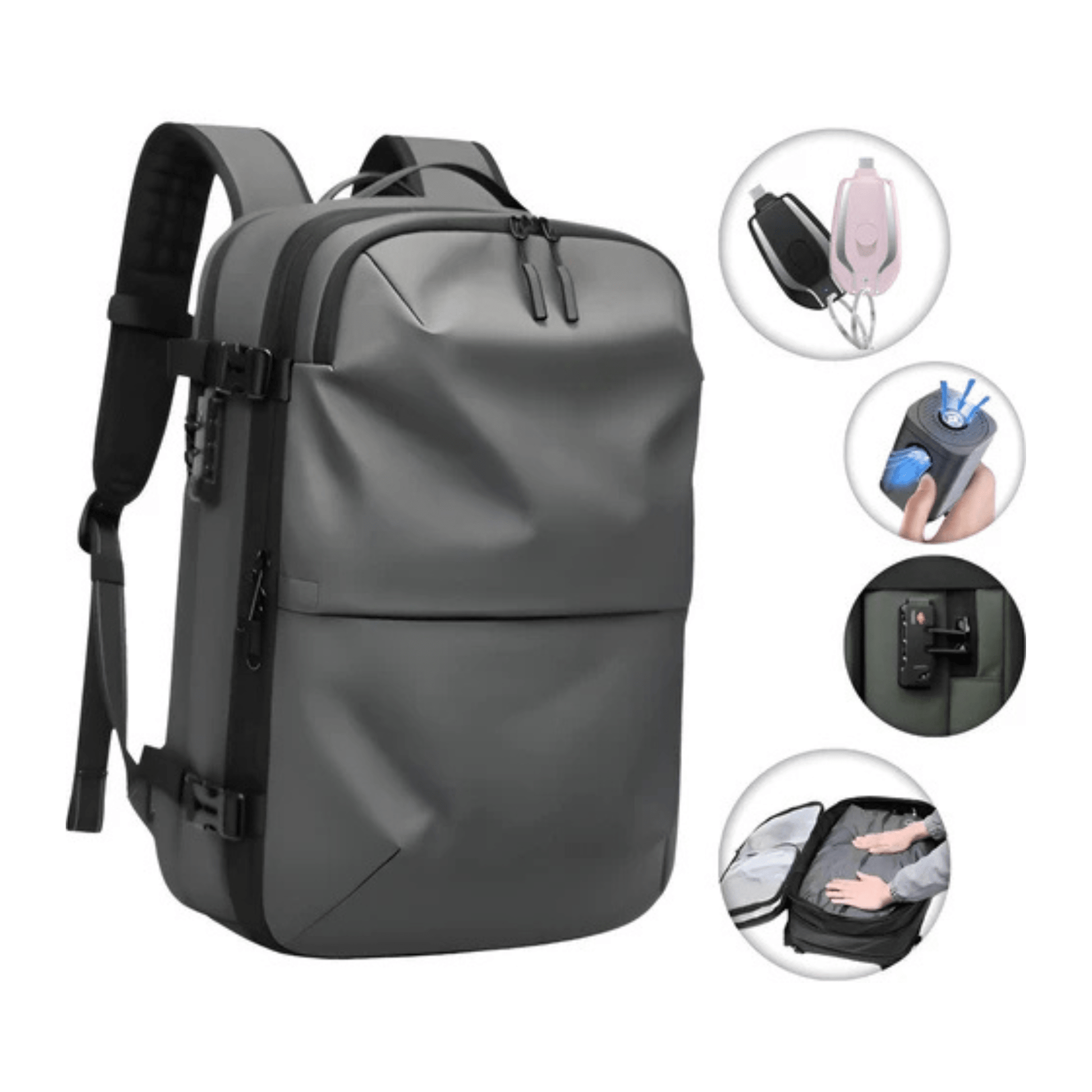 CarryQuest® - Vacuum Rugzak Pro1 - Donker grijs