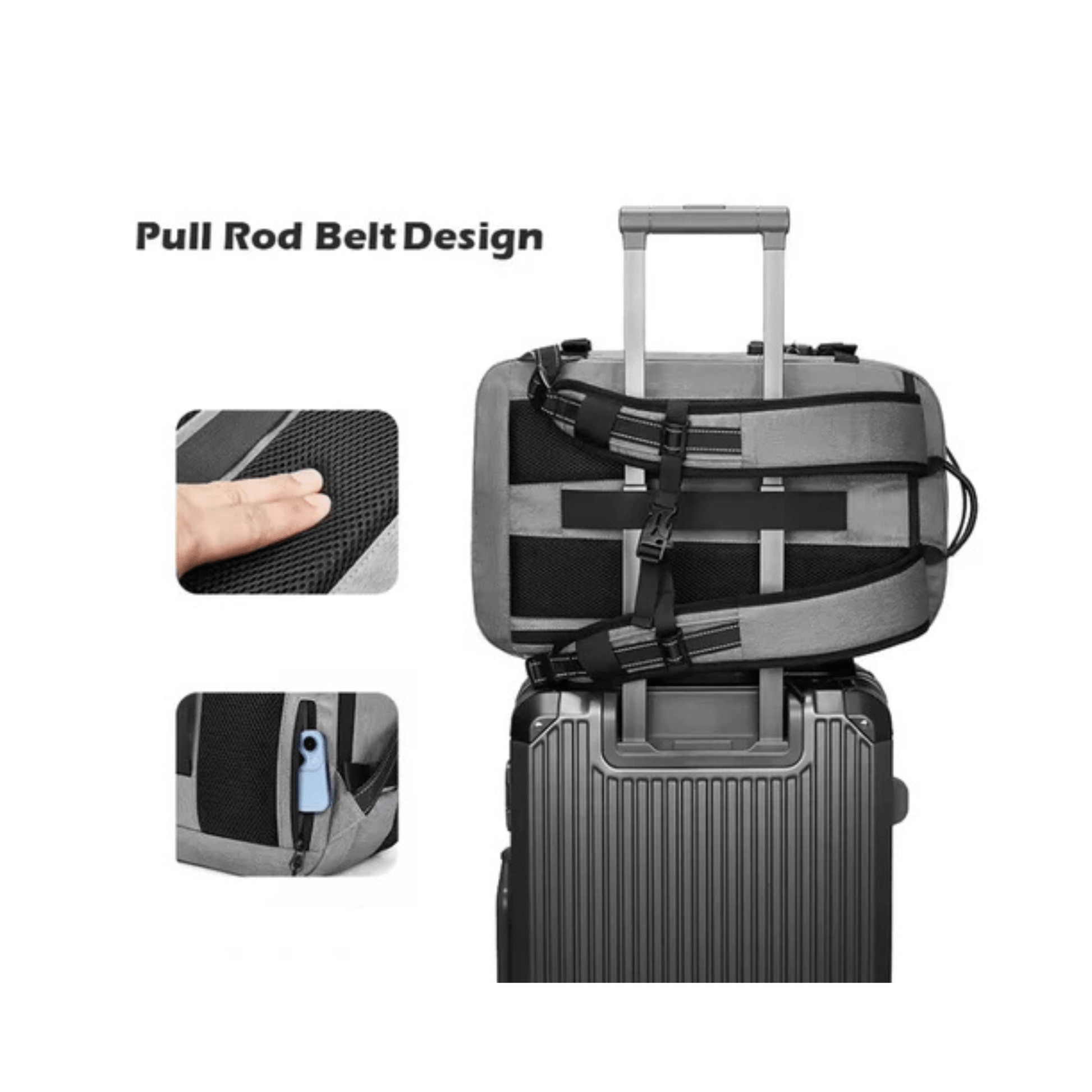 CarryQuest® - Vacuum Rugzak Pro1 - Inclusief Pomp - Donker Grijs